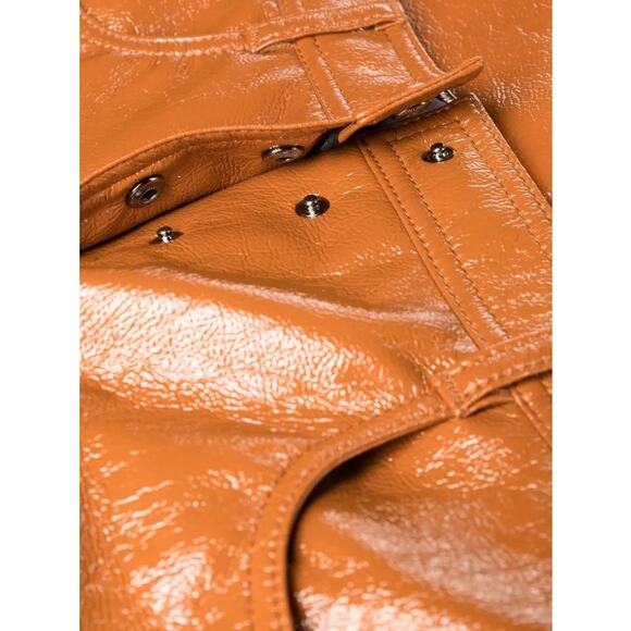 MSGM Vegan Leather Straight Leg Trousers Size XS NWT - Picture 6 of 11